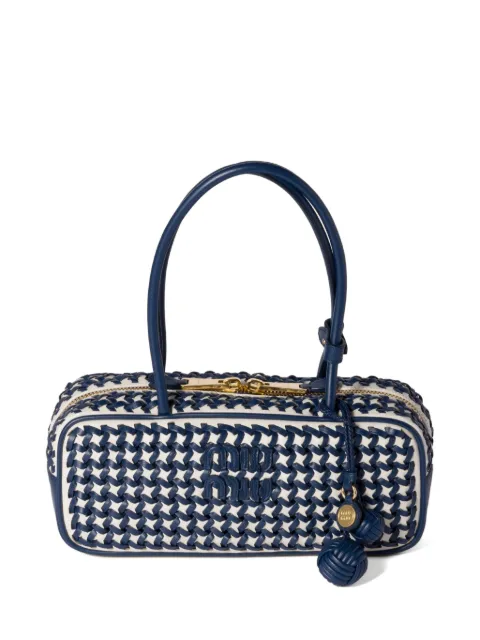 Miu Miu Bea woven-effect tote bag