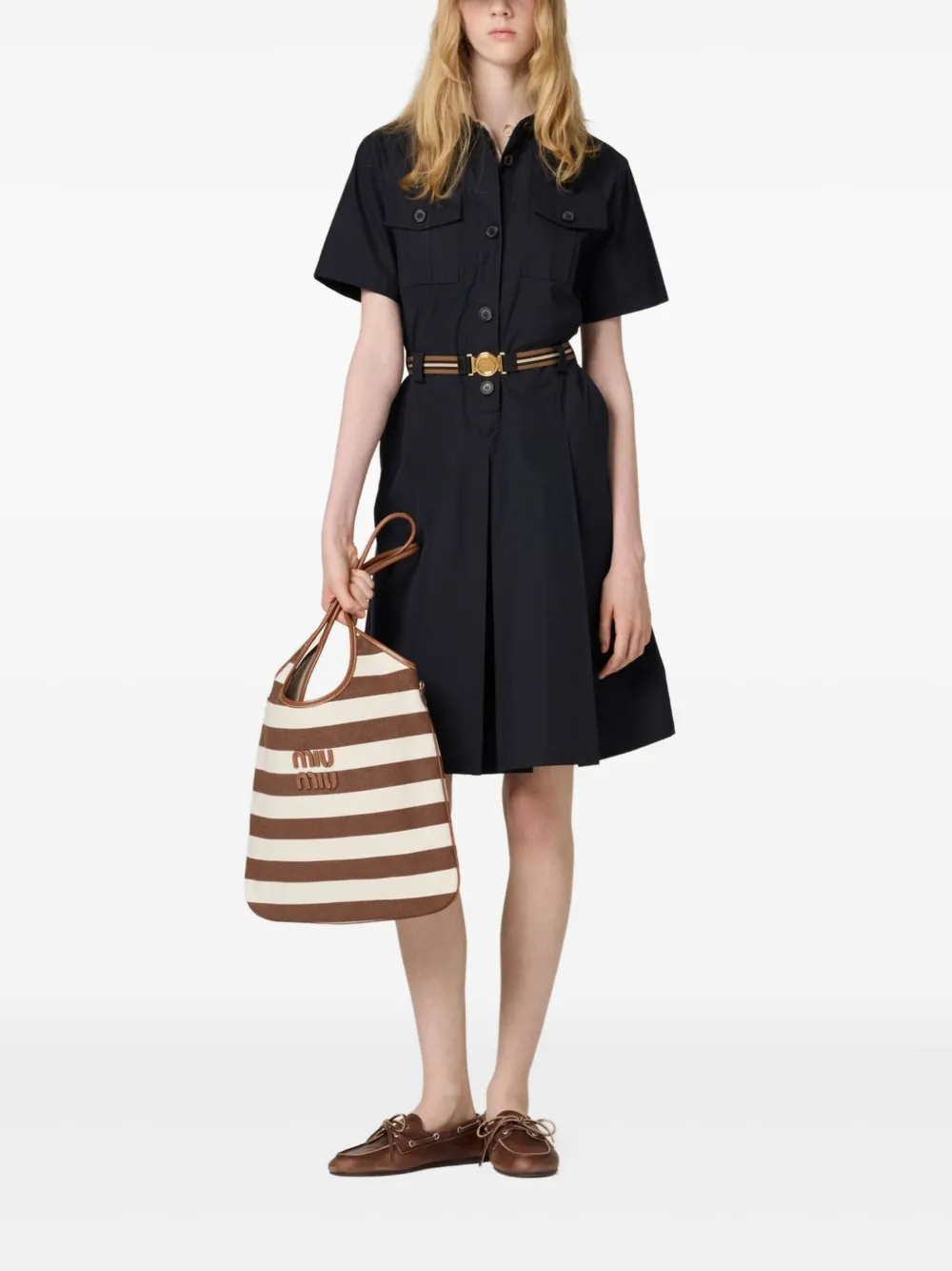 Miu Miu Ivy striped tote bag | Image 2