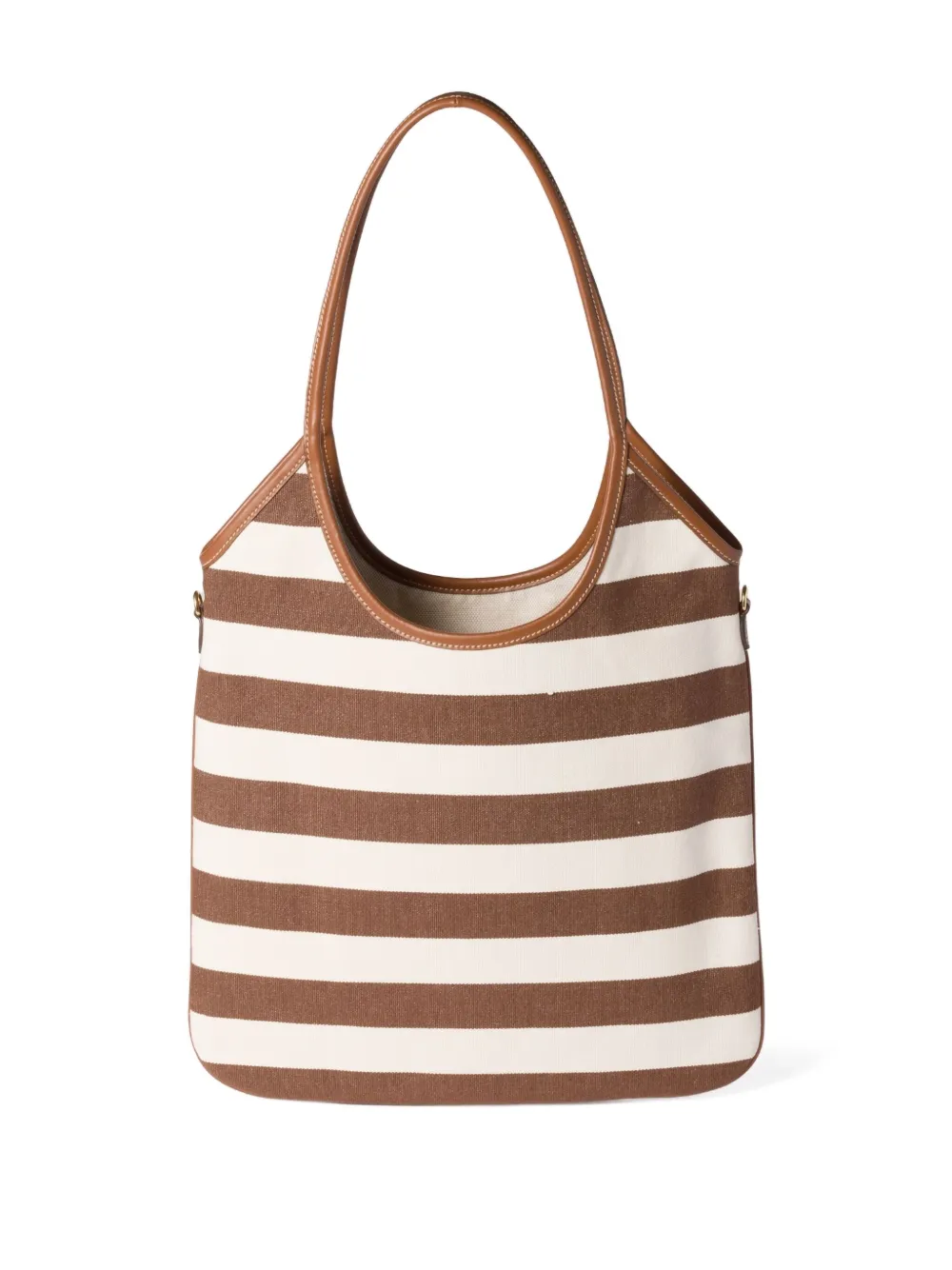 Miu Ivy gestreepte shopper Bruin