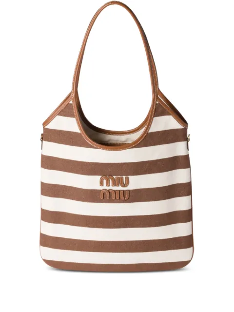 Miu Miu tote Ivy a rayas