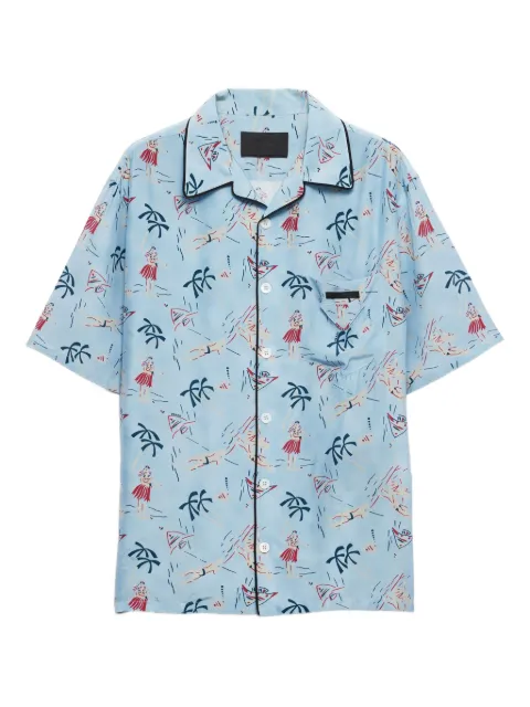 Prada Hemd mit Hawaii-Print