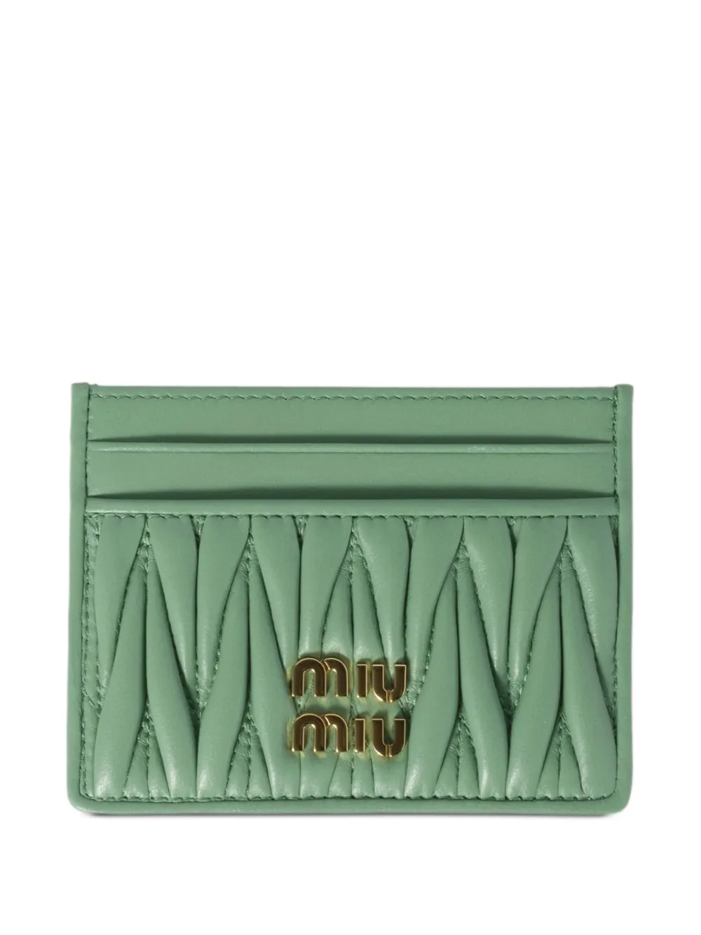 Miu Miu matelassé cardholder | Green | Image 1