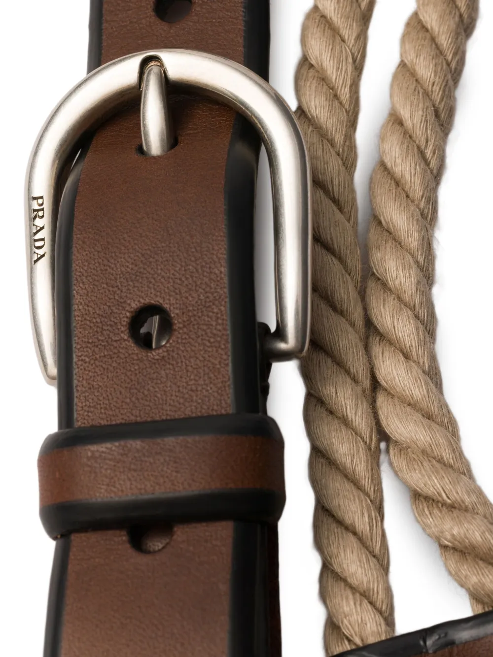 Prada Riem met touwdetail Bruin