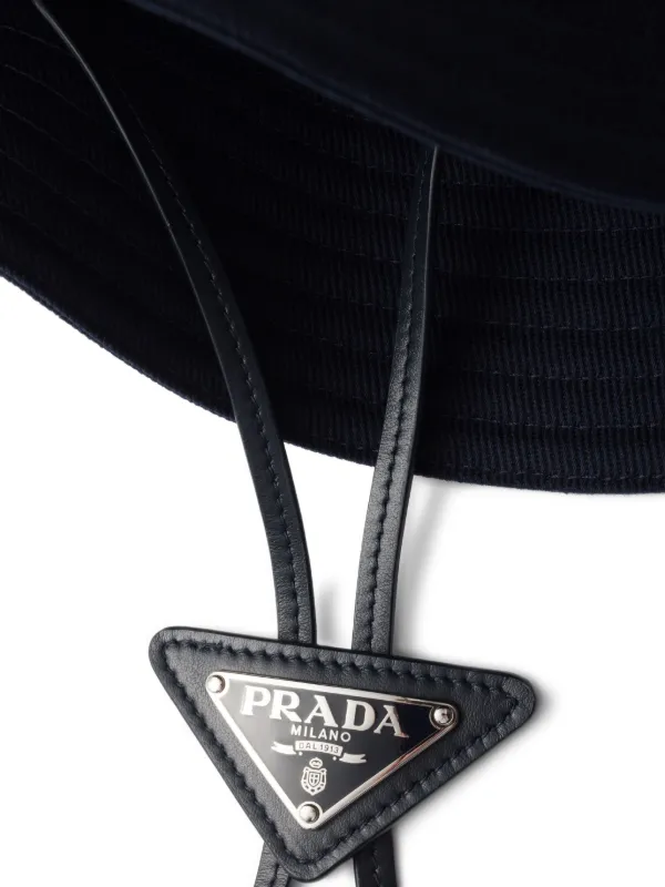 Prada wide-brimmed Drill Hat | Blue | FARFETCH AO