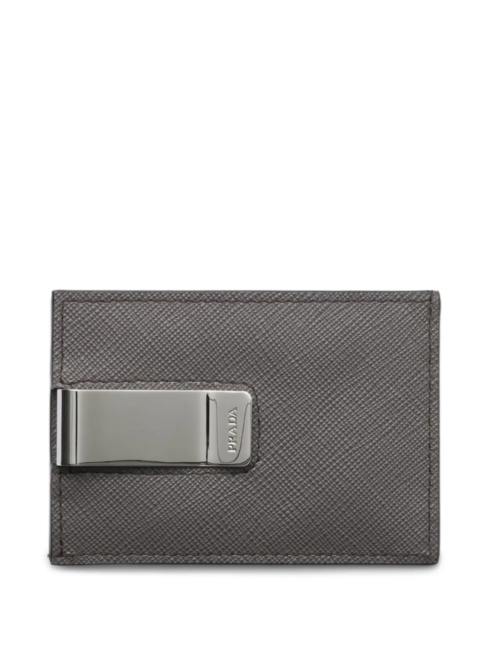 Prada Saffiano leren portemonnee Grijs