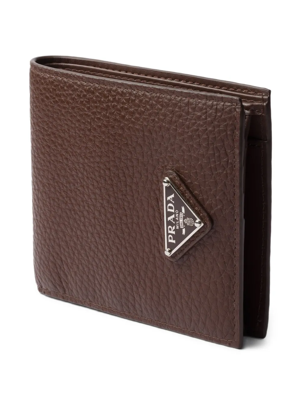 Prada Leren portemonnee Bruin