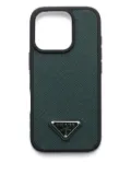 Prada leather iPhone 16 Pro case - Green