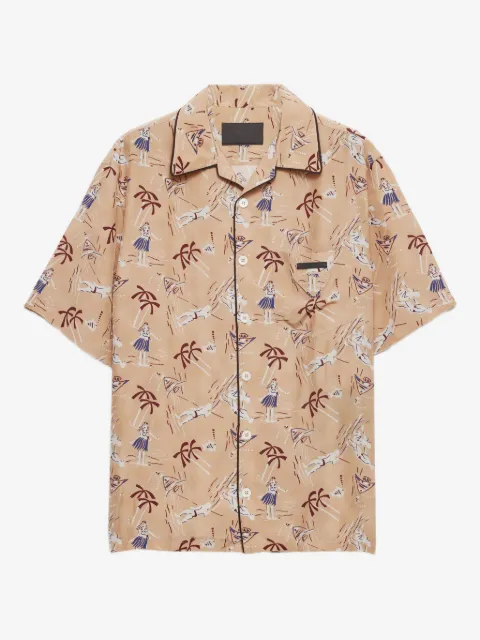 Prada camisa estampada