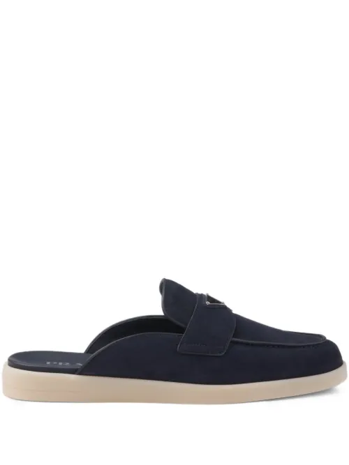 Prada chaussons en daim - Bleu - Prada - Modalova