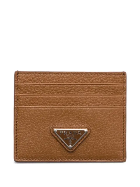 Prada porte-cartes en cuir