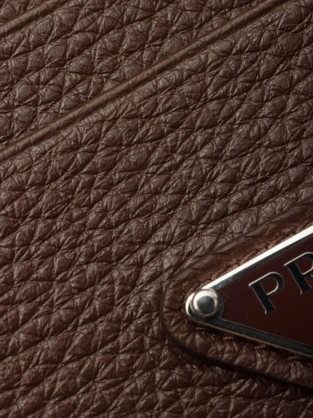 Prada Leren pasjeshouder Bruin