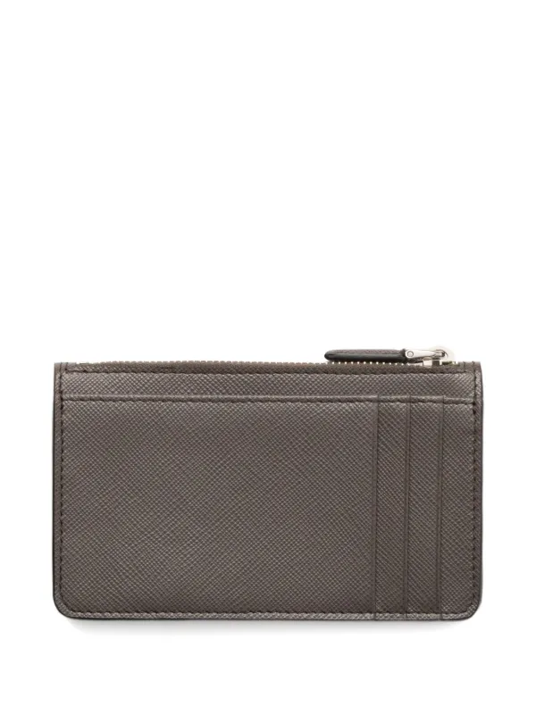 Prada サフィアーノレザーカードケース | グレー | FARFETCH JP