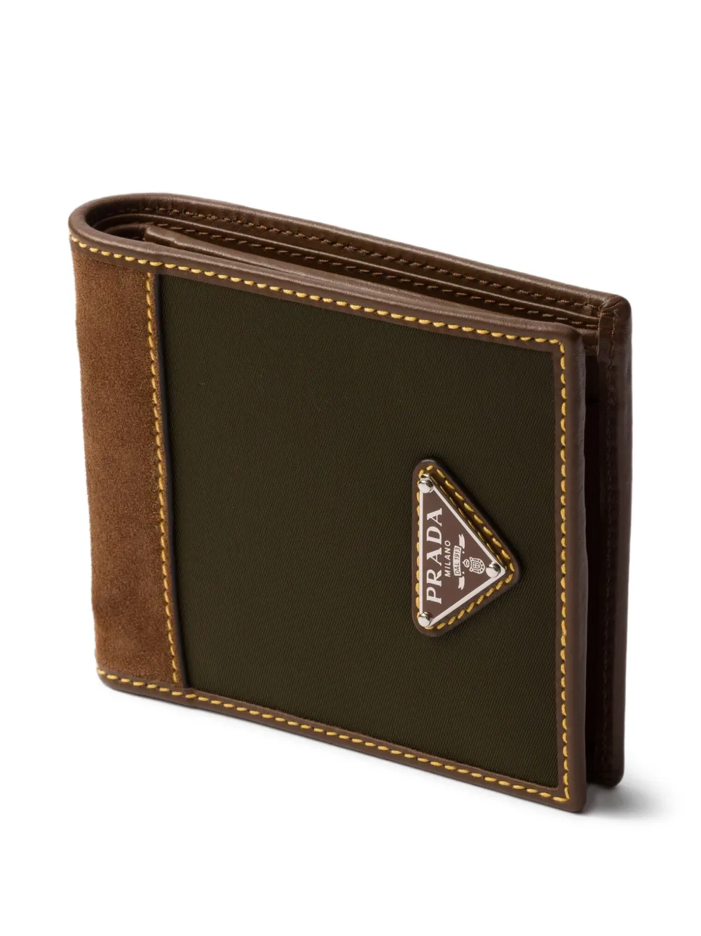 Prada Re-nylon Wallet In Green