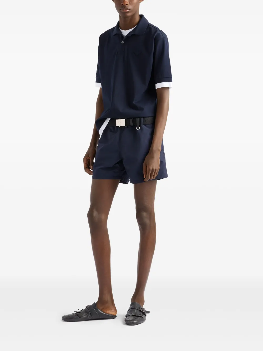 Prada Katoenen poloshirt - Blauw