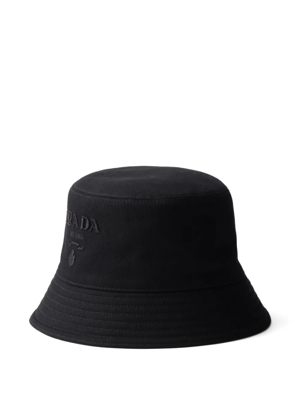 Prada embroidered bucket hat | Black | Image 1