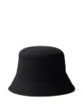 Prada embroidered bucket hat - Black