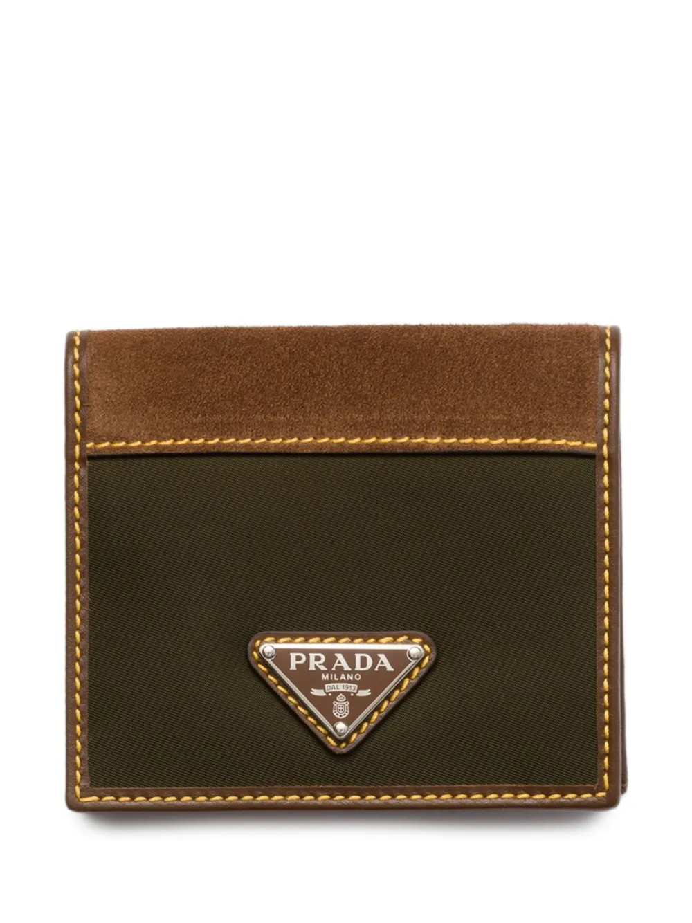 Prada Suede-detail Cardholder
