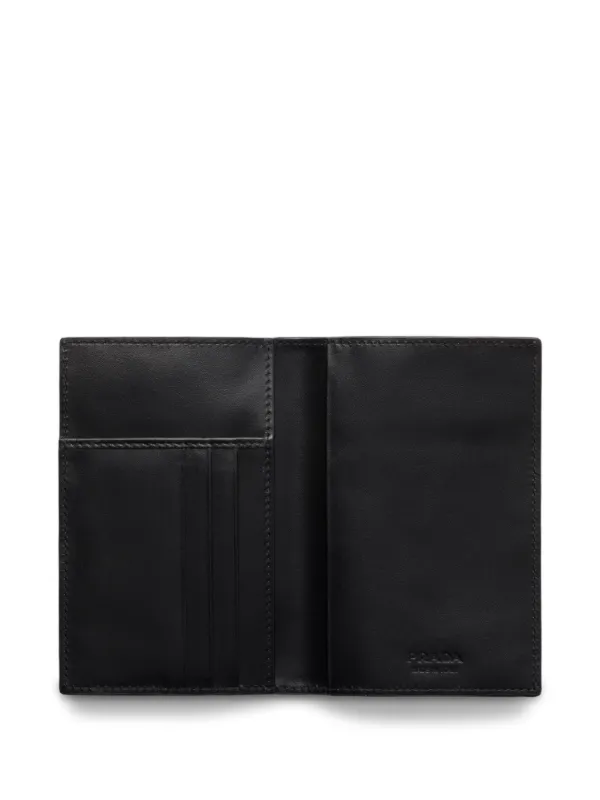 PRADA パスポートケース ブラック Prada レザー パスポートケース | ブラック | FARFETCH JP