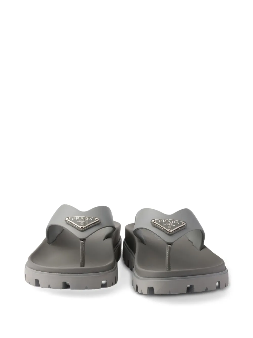 Prada Rubberen teenslippers Grijs
