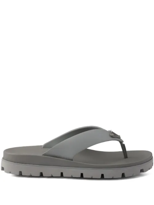 Prada tongs en caoutchouc - Gris - Prada - Modalova