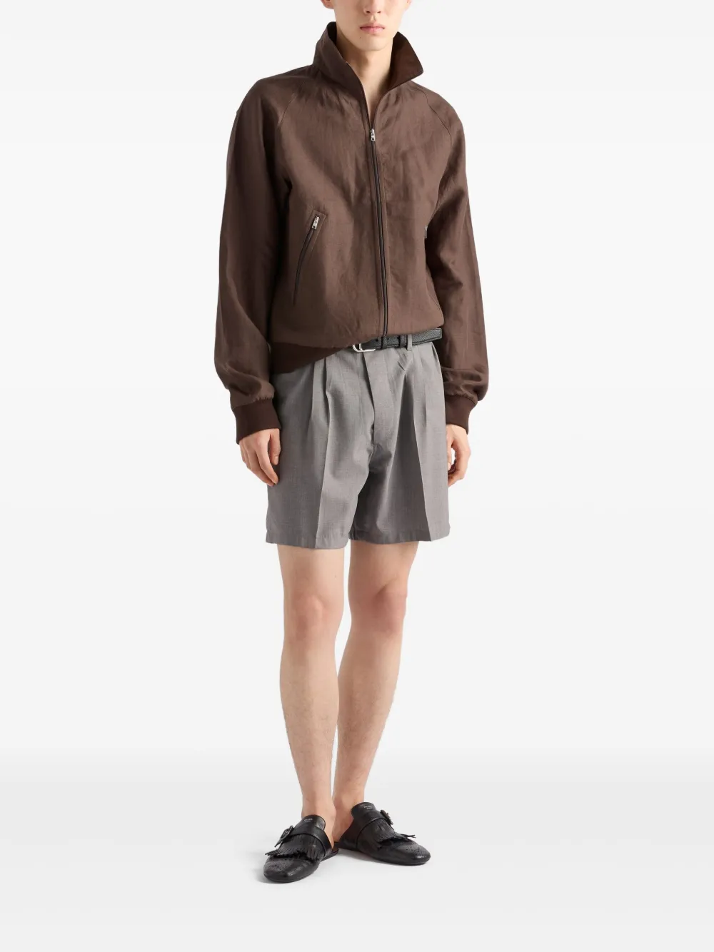 Prada chamarra de lino | Chamarras bomber | Image 2