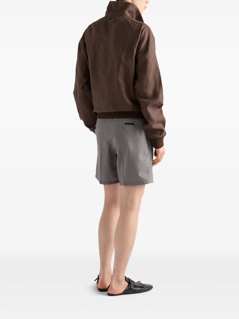 Prada Linnen jack Bruin
