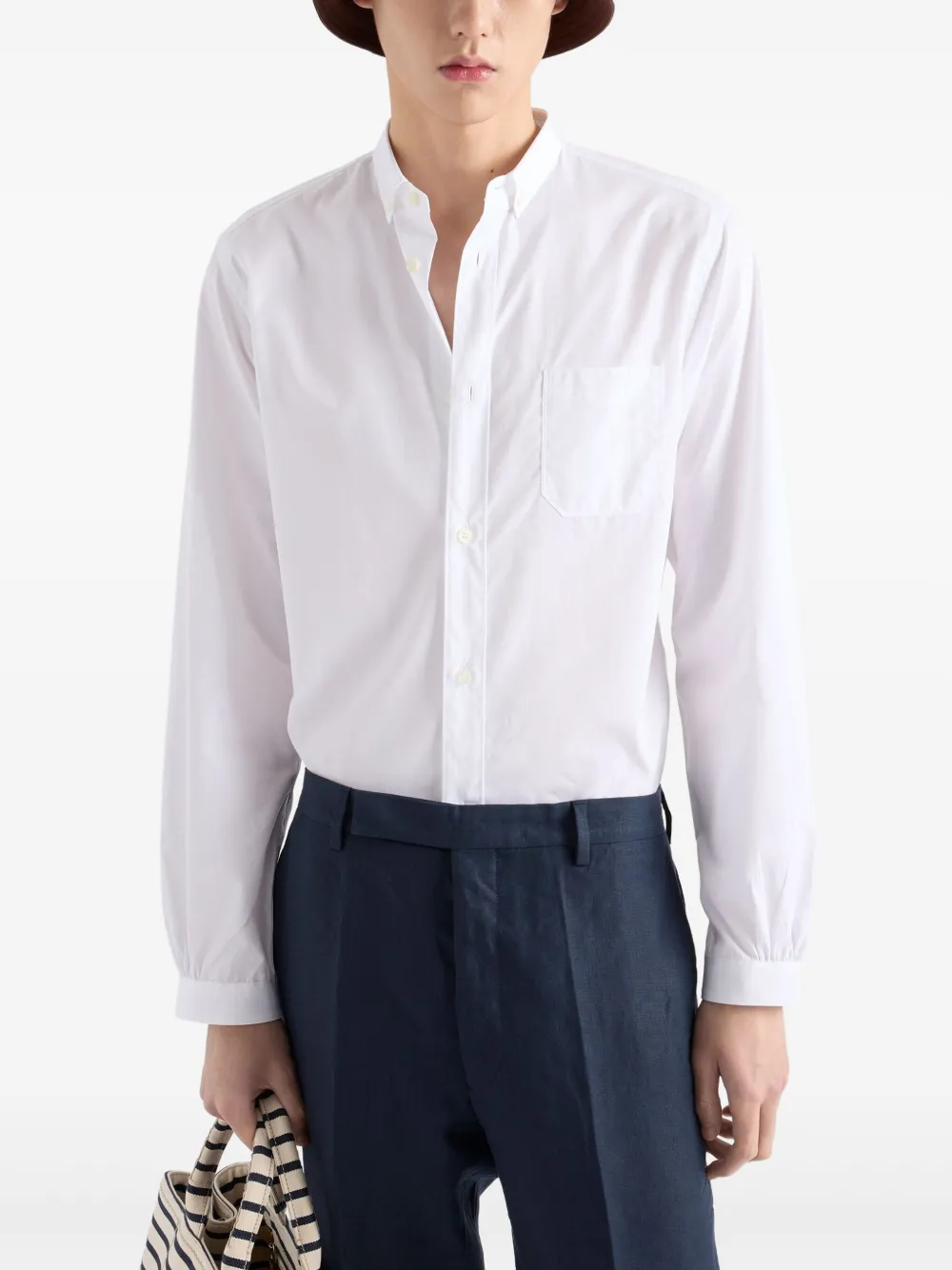 Prada Popeline overhemd Wit