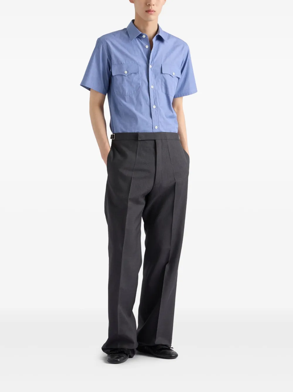 Prada Popeline overhemd - Blauw