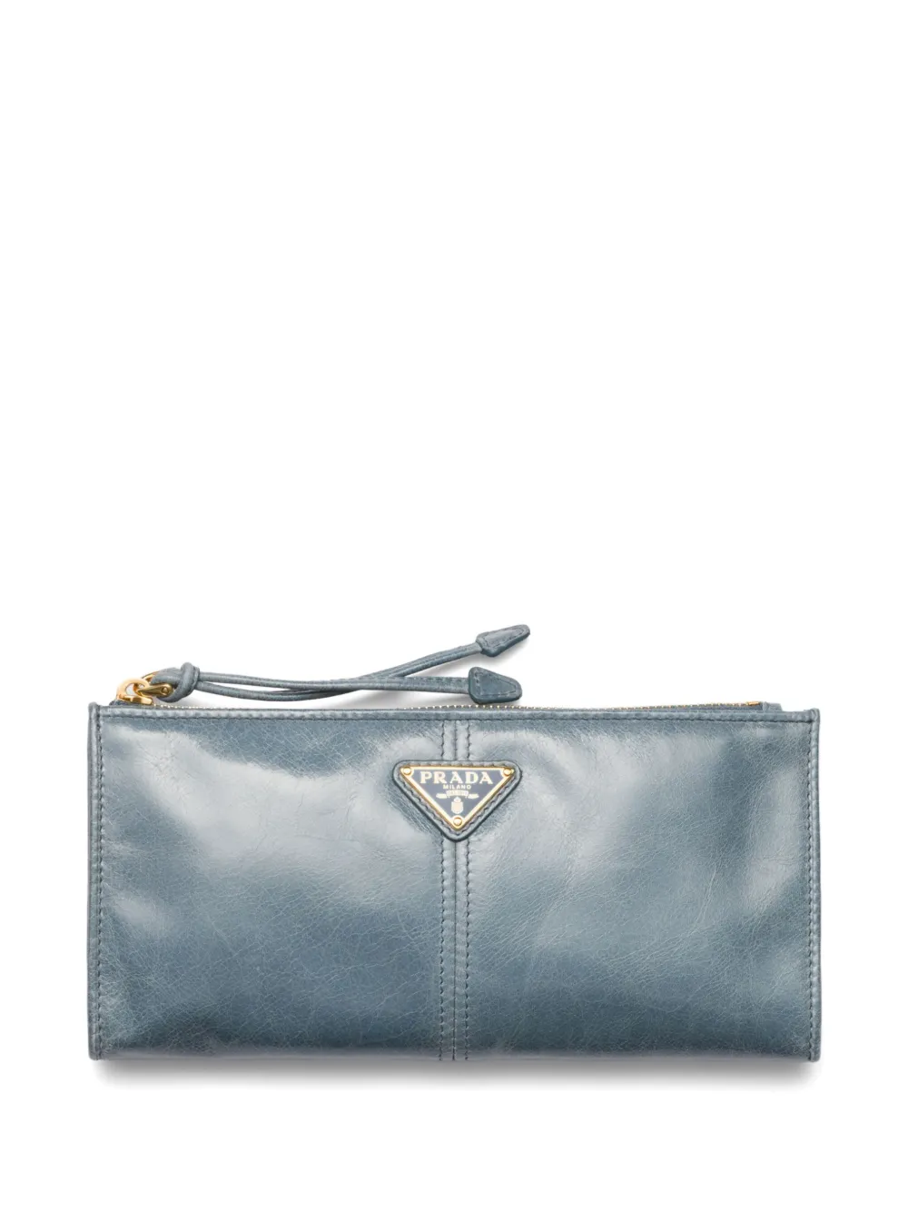 Prada logo plaque wallet | Blue | Image 1