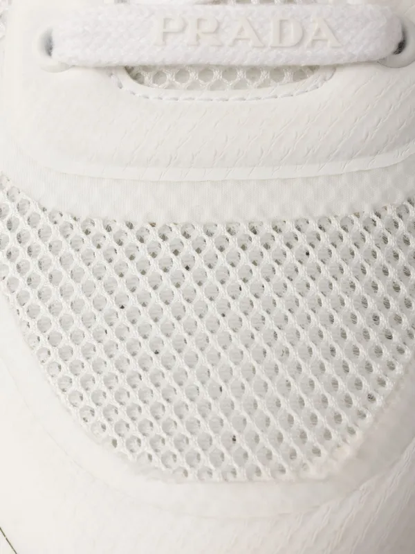 Prada Prax 2.0 Panelled Sneakers | White | FARFETCH