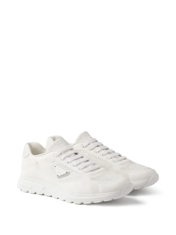 Prada Prax 2.0 Panelled Sneakers | White | FARFETCH