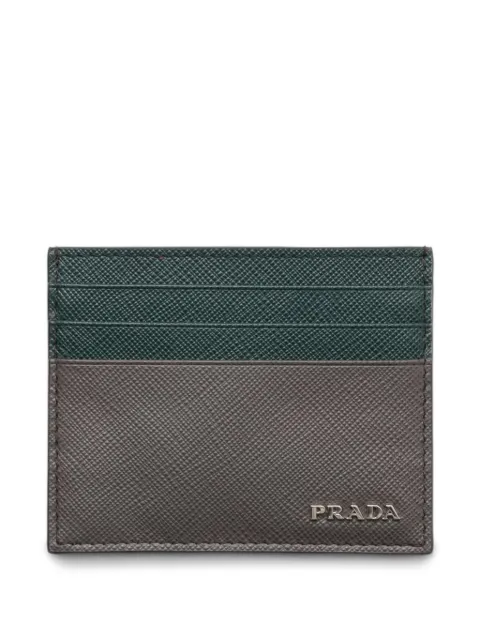 Prada two-tone card holder