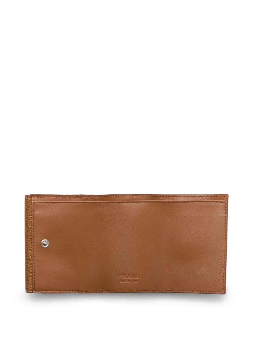 Prada Leren portemonnee Bruin