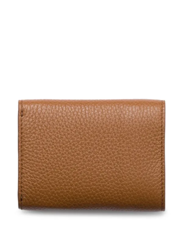Prada Textured Leather Wallet | Brown | FARFETCH IN