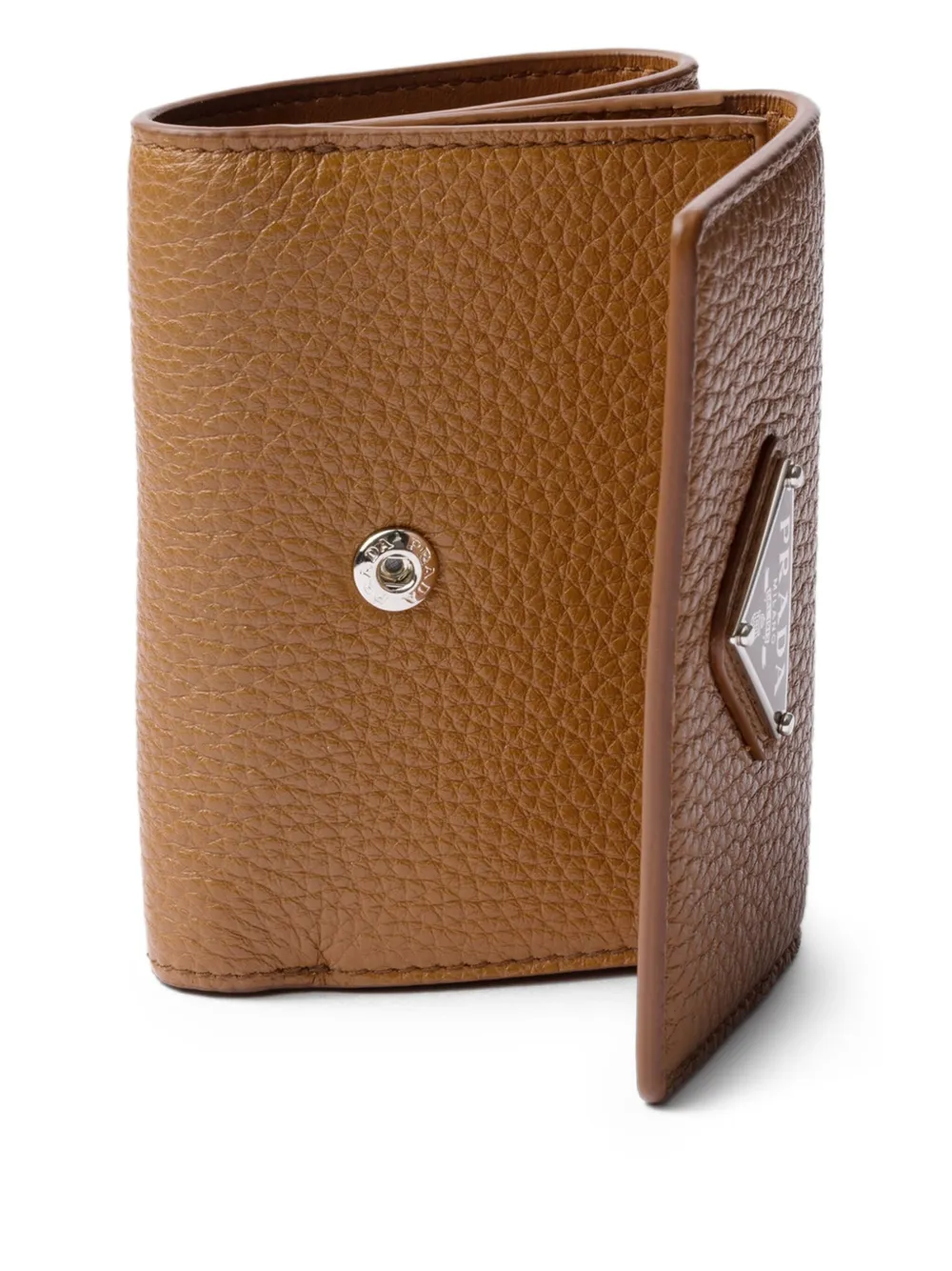 Prada Leren portemonnee Bruin