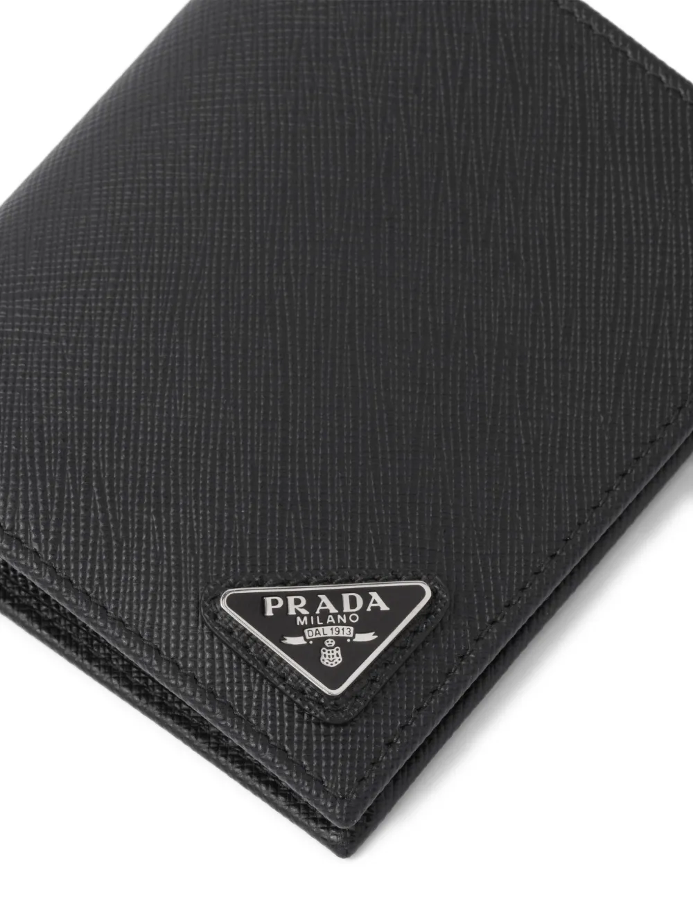 Prada Pasjeshouder met logoplakkaat Zwart