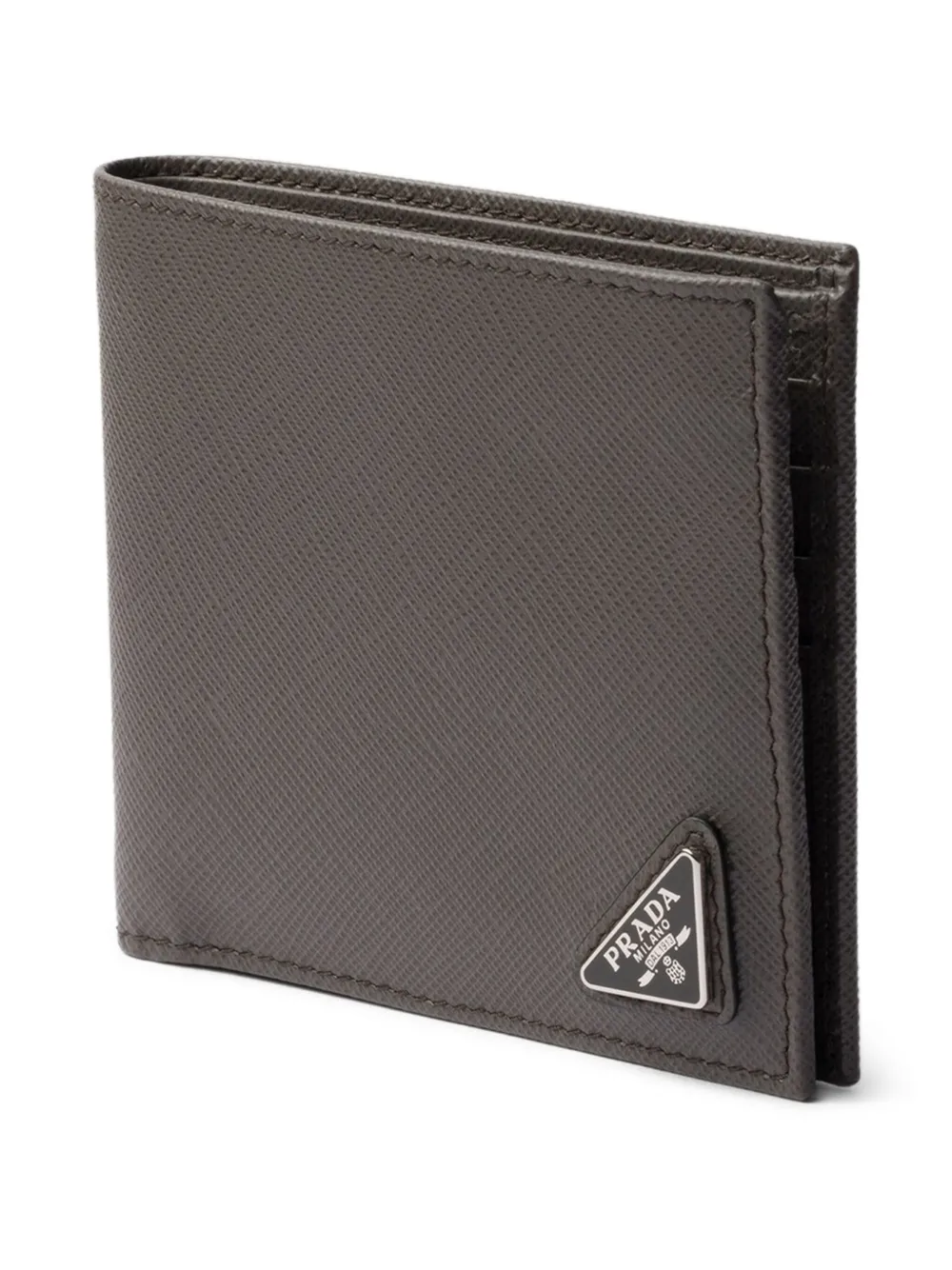 Prada Portemonnee met textuur Grijs