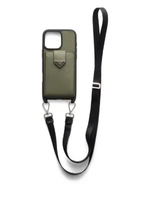 Prada iPhone 17 Pro Max サフィアーノレザーケース | ブラック