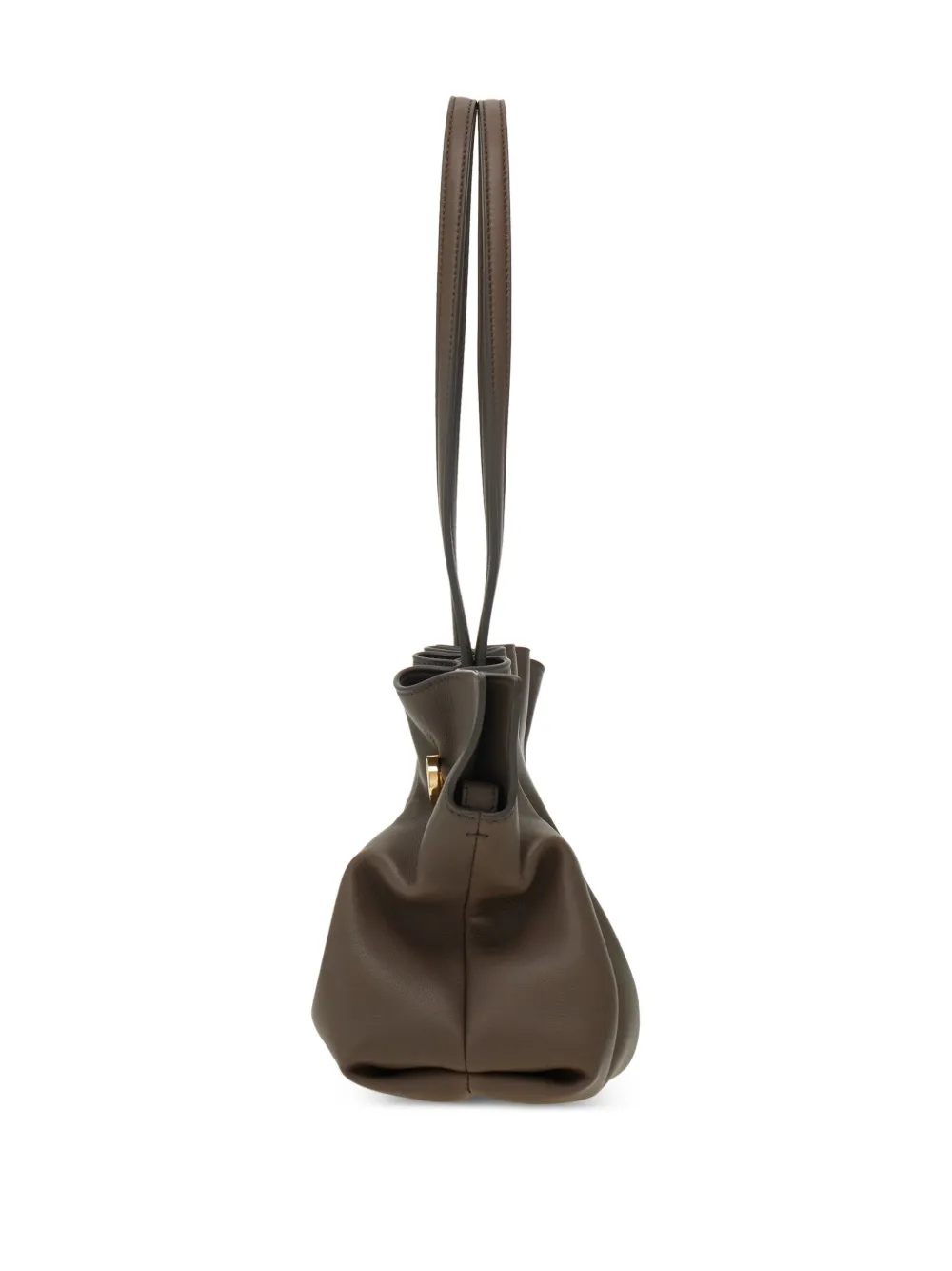 Ferragamo Soft Ruched Leather Tote Bag