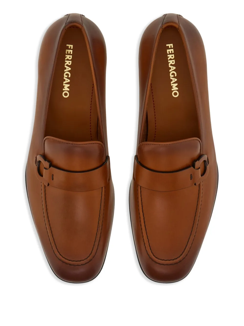 Ferragamo logo-detail loafers Brown
