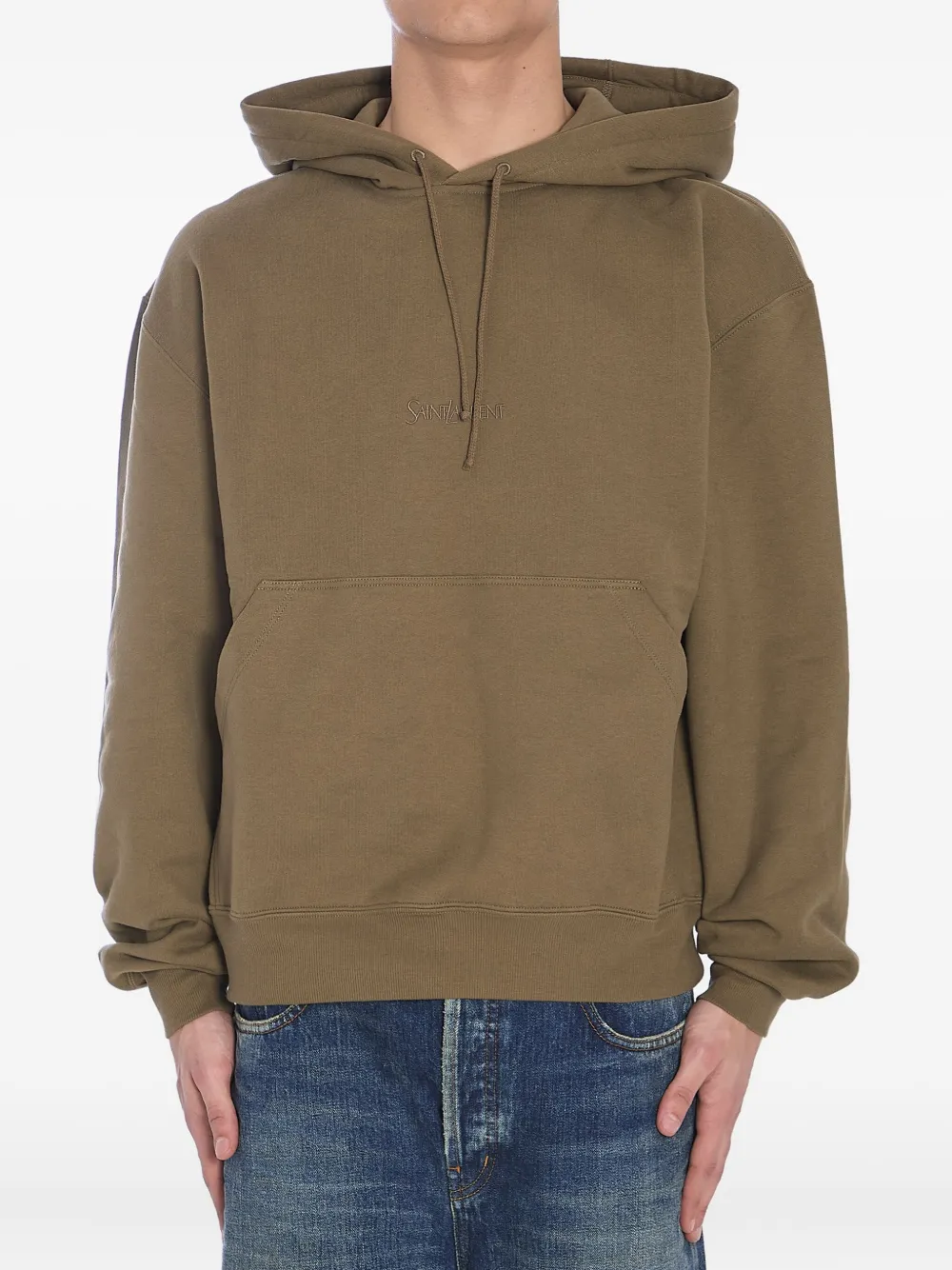 logo-embroidered hoodie