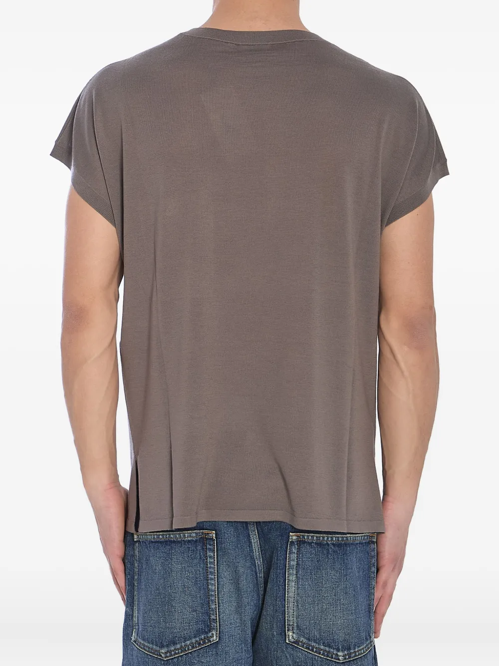 Saint Laurent Wollen T-shirt Grijs