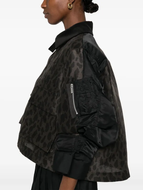 ジャケット sacai SS25 Leopard jacket (25 07898 063) Leopard bomber jacket SACAI 25-07898 063 - Gianni Cuccuini