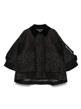 Sacai leopard-print Jacket | Brown | FARFETCH