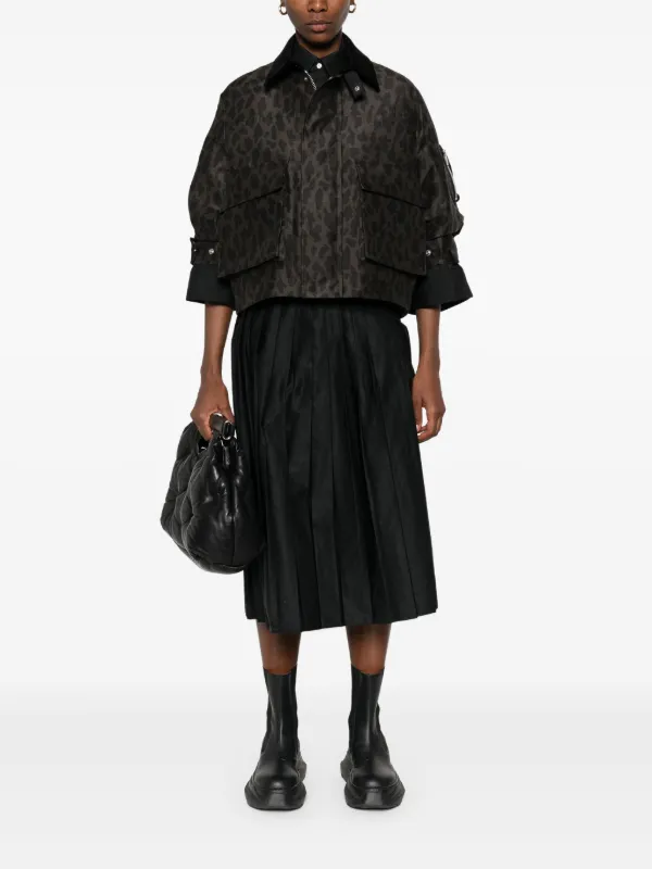 Sacai leopard-print Jacket | Brown | FARFETCH ID
