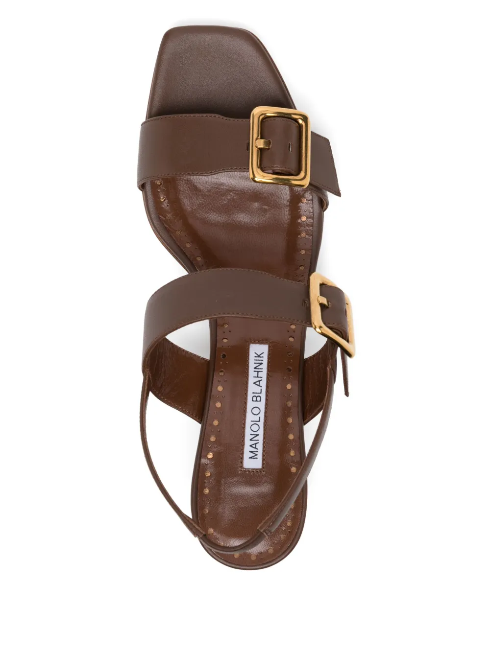 Manolo Blahnik 50mm Thalitsli sandals Brown