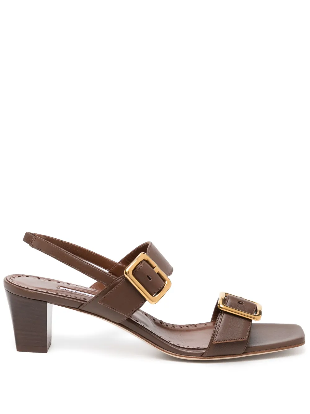 Manolo Blahnik 50mm Thalitsli sandals Brown