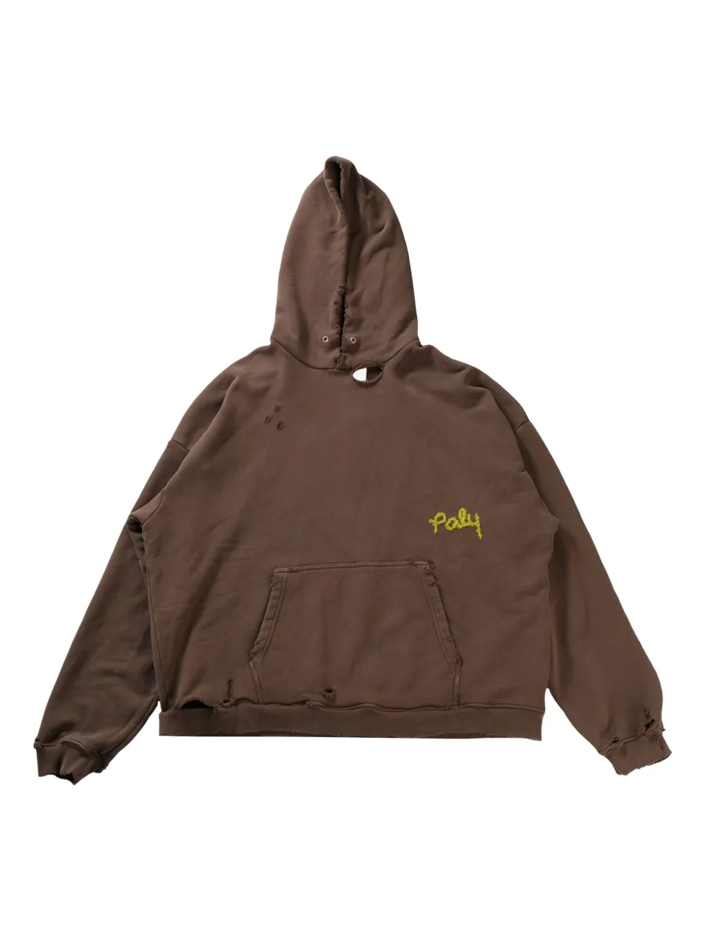 Paly Logo-embroidered Hoodie In Brown