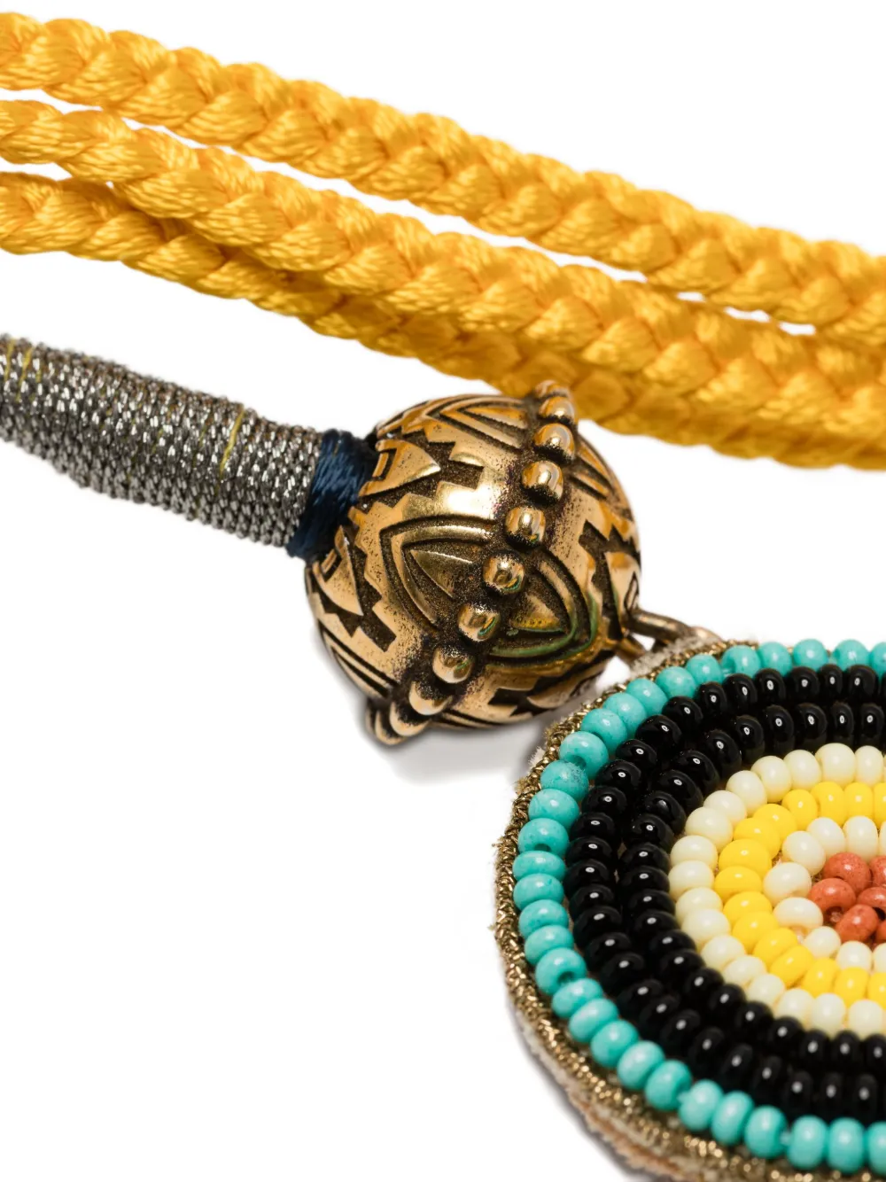 Pre-owned Gucci 2020s Rabbit-motif Beaded Necklace In Gold