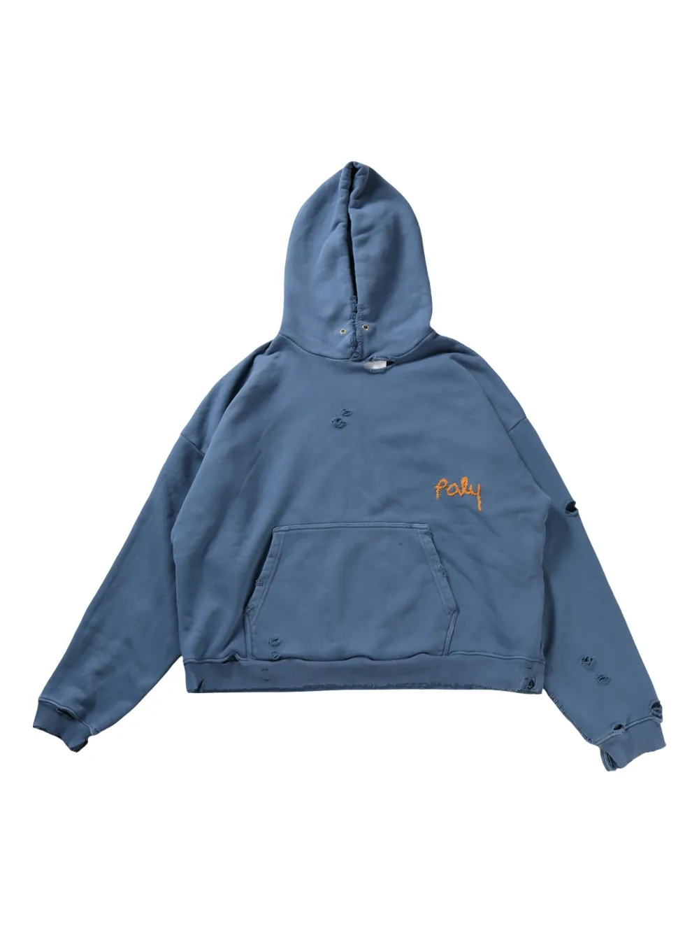 Paly Logo-embroidered Hoodie In Blue
